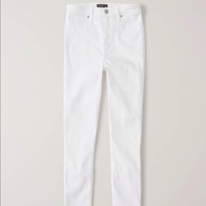 A&F Simone High Rise Super Skinny Jeans White
